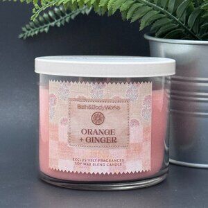 BBW Orange Ginger Bath & Body Works 3 Wick Candle